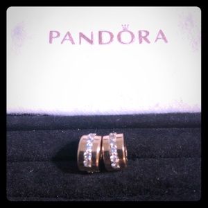Authentic PANDORA Rose Shining Path Clips